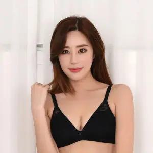 망사 b컵 홑겹 노와이어 브래지어