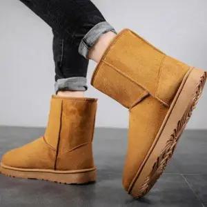 방한 겨울 남성 부츠 캐주얼 털 방한화 미들 신발 WFGEMDE