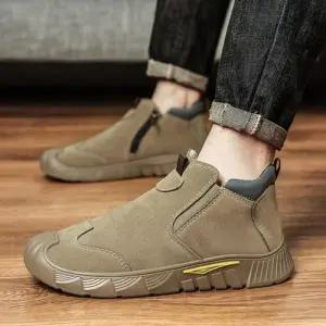 남자 2컬러 기모 안감 겨울 작업화 스포츠 털운동화 WFGDDTL