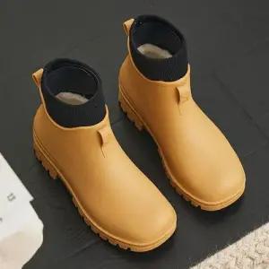 남자 캐주얼 겨울 첼시 스타일 방한 레인부츠 털 장화 WFGDDSY