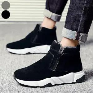 기모신발 털 안감 하이탑 스니커즈 남성 앵클 운동화 WFGCZC8