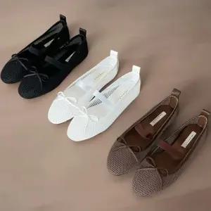 [신상오픈런]여성 리본 포인트 시스루 망사 플랫 메리제인 슈즈 (33435108)