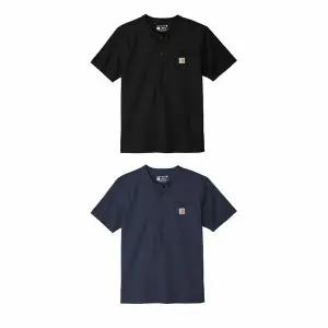 [하프클럽/칼하트]칼하트 헨리넥 포켓 로고 반팔티셔츠 K84