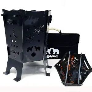 캠핑 국산 불멍 육각화로대 2T두꺼운 내열철판 접이식 장작화로