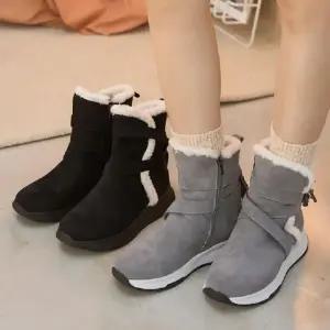 [신상오픈런]스웨이드부츠 통굽 여성 방한 털운동화 겨울신발 (29477732)