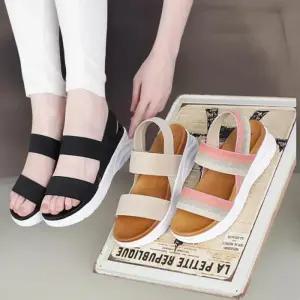 [신상오픈런]여성 단색 키높이 우레탄 샌들 (34220521)