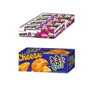 오리온 아이셔츄 포도샤인머스캣 48g, 12입, 1개 + 촉촉한 황치즈칩 8P, 1개