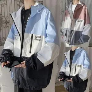 남성 바람막이 재킷 봄 가을 후드 점퍼 야상형 오버핏 야상 봄 점퍼 가을 바람막이 빅사이즈