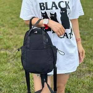 (색상 블랙)데일리 미니 나일론 슬링 백팩 직장인 가방 블랙 여성백팩 여행용백팩 직장인백팩 미니백팩