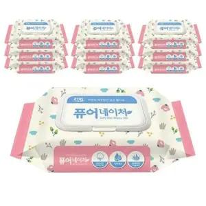 [리빙] 리빙 퓨어 네이처 물티슈 캡형 100매 10팩