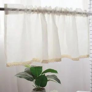 [하프클럽/셀러허브]린넨 레이스 바란스 커튼 창문커튼 (150x45cm)