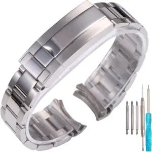 GMT 마스터 남성용 스트랩 교체 팔찌 배치 버클 시계 밴드 액세서리와 호환되는 XBHSW 스테인리스 스틸