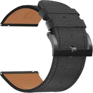 JWSPA 탑 그레인 가죽 시계 밴드 - 남성용 퀵 릴리스 브러시 버클 교체 스트랩 너비 -18mm 19mm 20mm 21mm