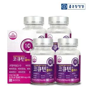 종근당건강 코큐텐 플러스(항산화 도움주는 비타민A,B,C,E군, 셀렌까지 함유, 500mgX60캡슐) 4병(8개월분)