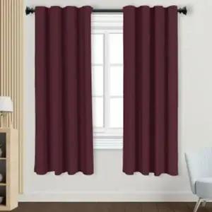 [하프클럽/셀러허브]데이나잇 암막커튼 2장세트 작은 창문용 커텐 와인