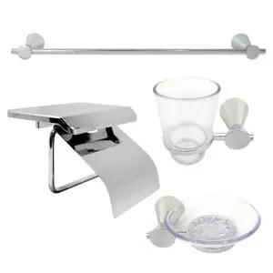( )욕실 4품 악세사리 비누대 수건걸이 휴지걸이 휴지걸이 수건걸이 옷걸이 비누대 컵대