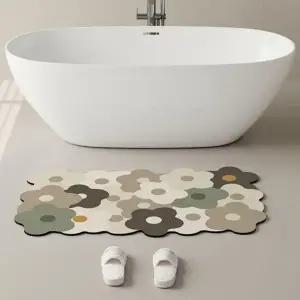 ( )욕실 주방 화장실 미끄럼 방지 규조토 발매트 베이지 규조토발 인테리어 욕실발 구조