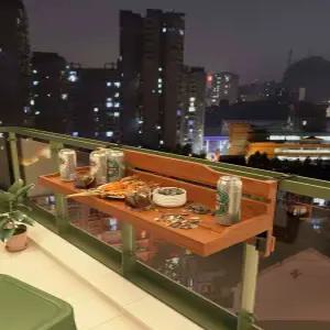 베란다 발코니 선반 걸이식 테이블 간이 창틀 홈카페 책상 걸이형