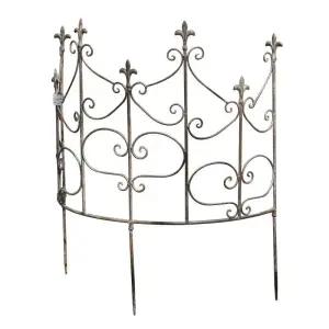 빈티지 화단 울타리 반원형 반원형 브래킷 덩굴 펜스 단철