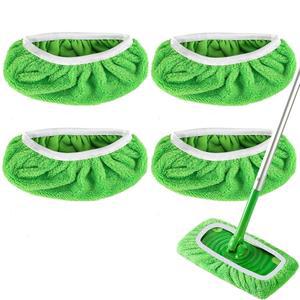 이코티라 재사용 가능한 스위퍼 걸레용 극세사 걸레 패드 - 가정 청소용 드라이 스위핑 천 및 습식 바닥용 세척 4팩(걸레는 포함되지 않음)