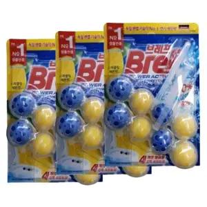 브레프 변기 세정제 파워엑티브 50g x 6개입 레몬향 변기 클리너 물때 방향제
