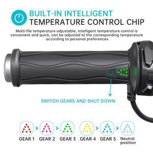 DC 12V 전기 열선 핸들 그립 실리콘 조절식 핫 5단계 스마트 온도 오토바이 부품 (겨울용)