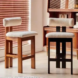 홈바 체어 중간 다이닝 우드 솔리드 식탁 의자 하이