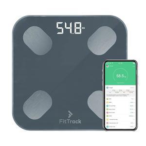 FITTRACK DARA SMART BMI 디지털 저울 가장 욕실 정확한 측정 체중 - 블루투스 및 유리 저울(블랙) 체지방