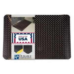 내구성이 뛰어난 비닐 헤비 듀티 다이아몬드-덱 스펀지 산업용 피로 방지 바닥 매트 2피트 x 3인치 검은색