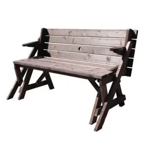 방부목 변신 야외용 접이식 테이블 벤치 등받이