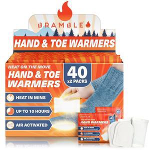 브램블 손난로 및 발난로 - 야외 활동, 스포츠 추운 날씨를 위한 오래 지속되는 히트팩(8시간)