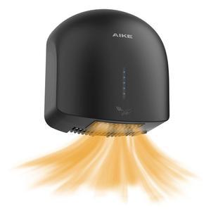 AIKE 젠틀에어 따뜻한 손 건조기, 가정용 욕실에 적합한 저소음, 검은색 커버 AC110V-130V, 모델 AK2637
