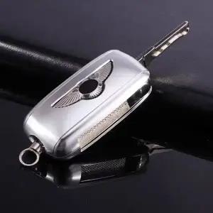 호환  Bentley Mulsanne Continental Flying Spur GT 접이식 키 케이스에 맞는 알루미늄 합금 자동차 키 케