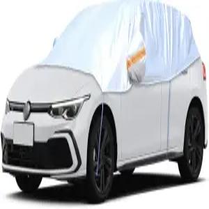 세단용 UHANBUT 하프 카 커버 방수 및 방진 방설 자동차 앞유리 반사 스트랩이 있는 전천후 자외선 차단