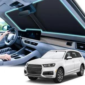 SINGARO 300T 유니버설 자동차 윈드실드 선쉐이드 겹침 디자인의 및 윈도우 쉐이드용 접이식 반사형