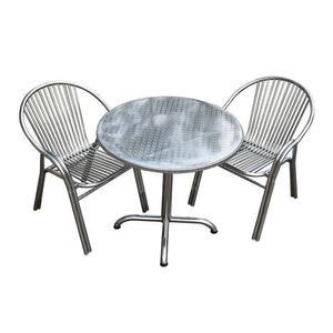 야외테이블세트 카페 의자 트 라운지 목재 테이블 원형 유럽 4인 라탄 테이블의 없음