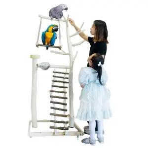 장난감 앵무새 나무 놀이터 횟대 나뭇가지 훈련대