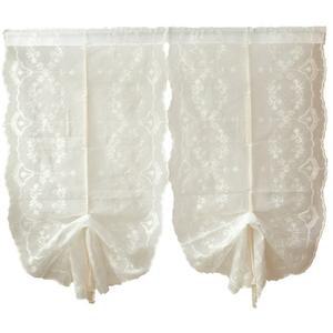 플라워 레이스 커튼 나비 카페 이중 윈도우 저녁 옷장에