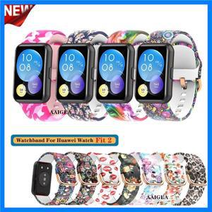 화웨이 시계용 카모 소프트 실리콘 밴드 fit 2 Fit2 교체용 스트랩