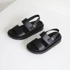 [신상오픈런]여성 여름 더블 스트랩 키높이 슬링백 샌들 (39079878)