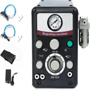 금속 가공 공압 충격 판화기 HH-G01을 위한 주얼리 듀얼 헤드 400-8000 RPM 수동 회전 속도 조절 가능