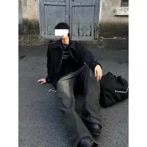 남자 재킷 쇼트 코트 칼라 패드 패피1