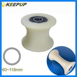 U자형 홈 나일론 풀리 플라스틱 롤러 슬라이딩 도어 트랙 가이드 휠 이중 베어링 리프팅 전원 케이블 릴리