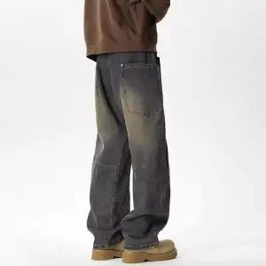 팬츠 남성용 청 사계절 힙합 슬림핏 레터링 패피1
