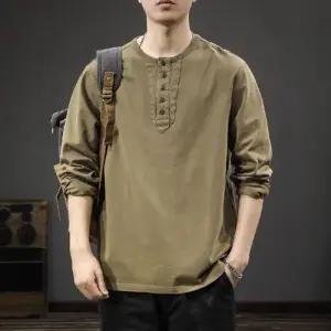 남친 캐주얼 맨투맨 긴팔 티셔츠 얇은 봄가을 헨리넥 패피3