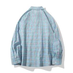 남친 가을 캐주얼 체크 긴팔 셔츠 패피3