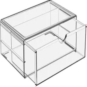 소버스 대형 스태커블 아크릴 서랍 - 메이크업 매니큐어 헤어 액세서리 및 뷰티 용품을 정리할 수 있는