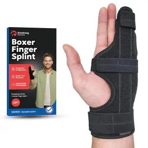 메타카팔 손가락 부목 손 보호대 복서 골절을 위한 작은 핑키 l 반지나 깁스 트리거 이모빌라이저