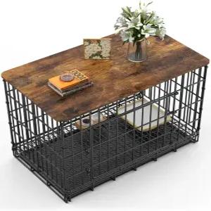 30인치 개 케이지용 GooComfy 상자 토퍼 사육장 나무 조리대 테이블 상판(상자 제외)