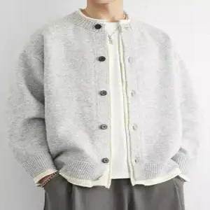 니트 가을 캐주얼 투피스 남성 카디건 가짜 자켓 패피3